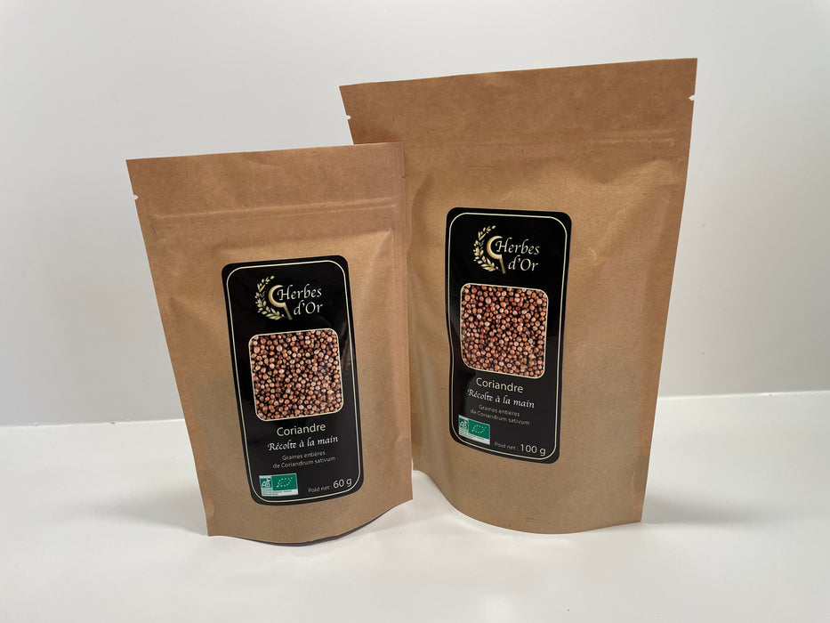 Coriandre - Graines entières de Coriandrum sativum - Rupture de stock de retour fin août 2024
